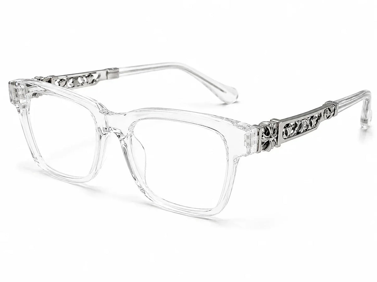 Chrome Style White Glasses