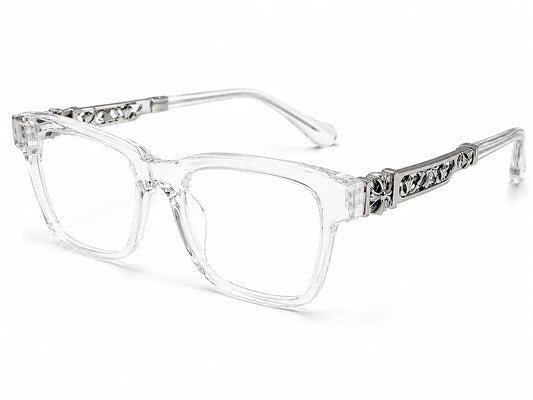 Chrome Style White Glasses